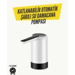 Katlanabilir Şarjlı Damacana Su Pompası Pratik Kullanım - Renkli