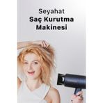 Katlanabilir Seyahat Tipi Saç Kurutma Makinesi - Mavi