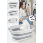 Katlanabilir Silikon Akordiyon Çamaşır Sepeti Büyük Boy 40 L