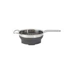 Katlanabilir Süzgeç Ikea Paslanmaz Çelik-silikon Meridyendukkan 19 Cm, 3.0 Litre,gri