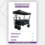 Katlanabilir | Uv Engelleyici Gölgelik Tente | Büyük Tekerlekli Plaj Kamp Arabası | Çocuk Yük Taşıma Arabası | Bahçe, Seyahat İçin Katlanabilir Hafif Alışveriş Arabası