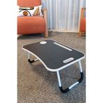 Katlanabilir Yatak Koltuk Üstü Hasta Servis Masası Laptop Bilgisayar Sehpası - 60 x 40 - Siyah