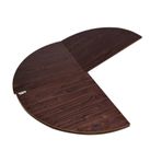 Katlanabilir Yuvarlak Yemek Masası Üstü 47"-95" Ayarlanabilir Çap Yerden Tasarruflu Ahşap Masa İç/Dış Mekan Kullanımı için Kahverengi Renk 130 cm/51,2 inç Kolay Saklama
