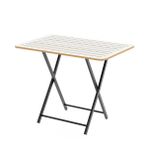 Katlanır 4 Kişilik Bahçe Masası Bistro Masa 55X90 Beyaz 1425