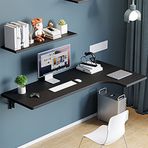 Katlanır Ahşap Laptop Masası Duvara Monte Damla Yaprak Masa Küçük Alanlar için Entegre Katlanabilir Çalışma Alanı 90x60/36x24 inç D