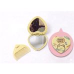 Katlanır Ayna & Tarak – Pratik Taşınabilir Cep Boy Mini Ayna ve Saç Tarağı, Kompakt Tasarım (Sarı, Kalp)
