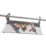 Katlanır Balkon Bar Masası Korkuluklar için Dış Mekan Veranda Yan Sehpa 79,8 cm x 25,9 cm Metal Çerçeve Asılı Masa Bahçe Bitki Rafı Güverte ve Balkonlar için Yer Tasarruflu Mobilya