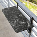 Katlanır balkon korkuluk masası, teras ve bahçe için dış mekanda asılı yan sehpa, teras ve bahçe için - Veranda ve balkon kullanımı için kompakt yer tasarrufu sağlayan tasarım