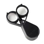 Katlanır Büyüteç Çift Plastik Kasa Akrilik Lens 20X 30mm Takı Pul