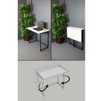 Katlanır Çalışma Masası 50 X 80 Cm Bilgisayar Laptop Mutfak Beyaz