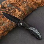 Katlanır Cep Çakısı - Kemer Klipsli - Sdr-079 - Karbon