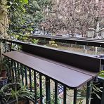 Katlanır duvara monte balkon masası, dış mekan, veranda, yerden tasarruf sağlayan, katlanabilir asma sehpa, korkuluk için, teras ve küçük alanlar için ideal