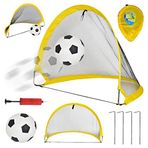 Katlanır Futbol Kale Net Seti | Sport Squad Portatif Futbol Kale Net Seti | Kompakt Taşıma Çantası ile Pop Up Antrenman Futbol Golleri Pisole