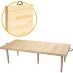 Katlanır Kamp, Piknik ve Bahçe Masası 50X100 cm - Ham Naturel Renk