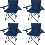Katlanır Kamp Sandalyesi Lacivert Kamp Sandalyesi Çantalı 4 Lü Paket - 6456 Ecorce Tube Marron - Polyester