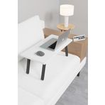 Katlanır Laptop Masası Çalışma Yatak Kahvaltı Masası 60x30 Cm Beyaz