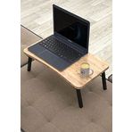 Katlanır Laptop Sehpası Seyyar Kahvaltı Masası Çalışma Sehpası Atlantik Çam