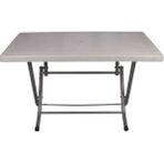 Katlanır Masa 70X120 Cm, H=75 Cm, Metal Ayaklı, Plastik, Kahve, Zeugma Eko