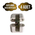 Katlanır Masa Menteşesi Akıllı Sehpa Masa Menteşesi(Beyaz) - BEYAZ - 4 ADET