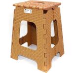 Katlanır Rattan Tabure Büyük - Renkli