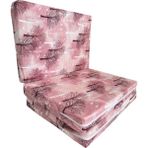 Katlanır Yer Yatağı ve Tek Kişilik Sünger Katlanır Minder Yatak 90X190X10 Cm-Pembe Ağaç - Çok Renkli - 90 x 190 x 10 cm