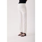 KATLİN MATERNİTY WEAR Hamile Beyaz Kumaş Pantolonu Beli Ayarlanabilir Double Kumaş