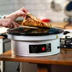 Katmer - Yufka Sacı Termostatlı - Standlı 3000W Emaye Kaplı Geniş Üst Yüzey 53Cm Genişlik At-111B (5067)