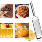 katmerio Premium Zester rende (30 x 6 cm) hindistan cevizi rendesi, limon rendesi, zencefil rendesi, yüksek kaliteli parmesan rendesi, keskin paslanmaz çelik bıçaklar