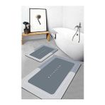 Katre46 Sihirli Su Emici Banyo Paspası Kaymaz Tabanlı Kare 3,5 mm 40X60