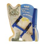 Katzen-Garnitur 1 x 120 cm Düz Renk Mavi Kedi Göğüs Tasma
