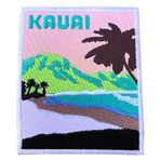 Kauai Hawaii Yama (7,5 cm) İşlemeli Ütü/Dikiş Rozeti Seyahat Hatıra Amblemi Sörf Pasifik Okyanusu Sörf Tatil Adası Hediye Yamaları