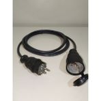 Kauçuk Fiş & Prizli 3x1,5mm Ttr H05VV-F %100 Bakır Seyyar Enerji Kablosu-Siyahrenk - 7 metre