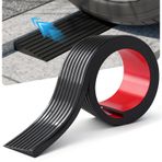 Kauçuk rampa, eşik rampası, kendinden yapışkanlı geçiş eşik rampası, 100 x 5 x 1 cm, tekerlekli sandalyeler, seyahat kılavuzları, elektrikli süpürge robotları, kaymaz ve dayanıklı, siyah