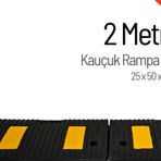 Kauçuk Rampa, Otopark Rampası, Kaldırım Rampası 25 x 50 x 4 cm 2 Metre