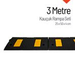 Kauçuk Rampa, Otopark Rampası, Kaldırım Rampası 25 x 50 x 4 cm 3 Metre