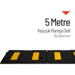Kauçuk Rampa, Otopark Rampası, Kaldırım Rampası 25 x 50 x 4 cm 5 Metre