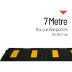 Kauçuk Rampa, Otopark Rampası, Kaldırım Rampası 25 x 50 x 4 cm 7 Metre