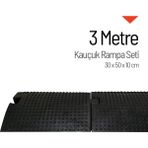 Kauçuk Rampa, Otopark Rampası, Kaldırım Rampası 30 x 50 x 10 cm 3 Metre