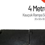 Kauçuk Rampa, Otopark Rampası, Kaldırım Rampası 30 x 50 x 10 cm 4 Metre