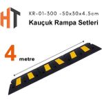 Kauçuk Rampa Set, Otopark Rampası, Kaldırım Rampası 50X30X4,5 cm 4 Metre - 001-Renkli