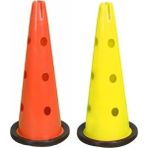 Kauçuk Tabanlı Delikli Antrenman Hunisi 40 cm 10 Adet 40 cm - 0 - 3 Yaş - Alaçatı