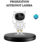 Kaufhier Astronot Projeksiyon Lambası Bluetooth Müzikli ve Uzaktan Kumandalı