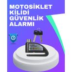 Kaufhier Su Geçirmez Alarm Disk Kilidi Motosik Scooter Bisik Güvenlik
