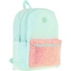Kaukko Bright Kız Çocuk Taşlı Su Yeşili Pembe Üç Bölmeli Okul Çantası - K1812 - Yeşil - Pembe