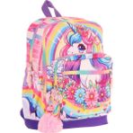 Kaukko Dört Bölmeli (Kız Çocuk - Pembe Mor - Unicorn Baskılı) - Ilkokul Okul Sırt Çantası - L5249 - Pembe - Mor