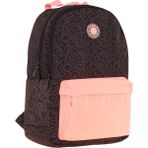 Kaukko Double Colors Üç Bölmeli Kız Çocuk Okul ve Günlük Sırt Çantası - Siyah Pembe - K1836 - Siyah - Pembe