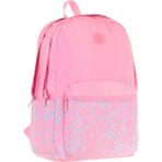 Kaukko K1794 Soft Floral Pembe Çiçekli Üç Bölmeli Okul Sırt Çantası