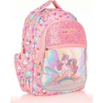 Kaukko Kids Aynalı Taşlı Unicorn Kız Çocuk Okul Sırt Çantası - Açık Pembe