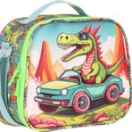 Kaukko Kids Isi Yalitimli Erkek Cocuk Yesil Sevimli Dinazor Beslenme Cantasi
