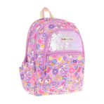 Kaukko Kids Kız Çocuk (Lila - Pullu Sweet Desenli) Dört Gözlü Okul Sırt Çantası - L5215